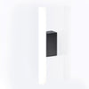 Applique murale Omega 2 en métal, noir mat, hauteur 4,5 cm