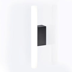 Applique murale Omega 2 en métal, noir mat, hauteur 4,5 cm