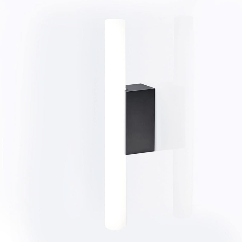 Applique murale Omega 2 en métal, noir mat, hauteur 4,5 cm