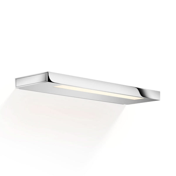 Applique murale LED Slim 34 N en aluminium, chromé et blanc mat, hauteur 2 cm, IP44