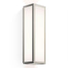 Applique murale LED Bauhaus 1 N en acier, nickel et blanc, hauteur 30 cm, IP44