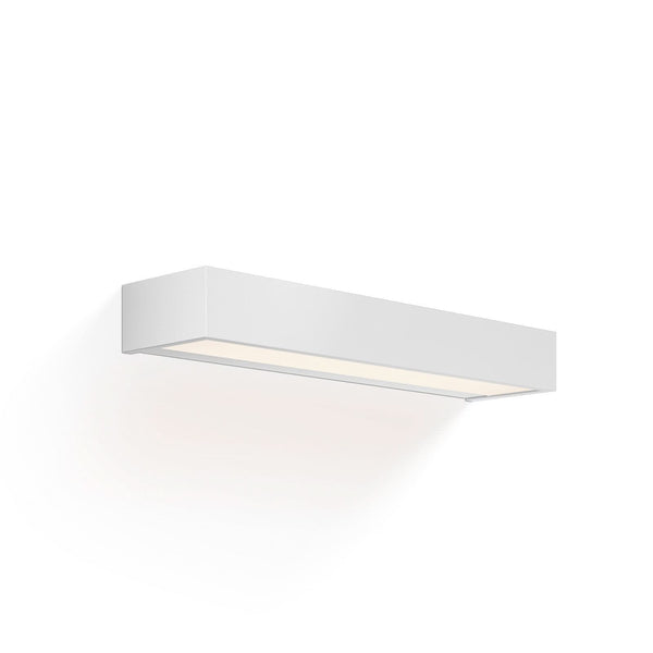 Applique murale LED Box 40 N en laiton, blanc mat, hauteur 5 cm, IP44