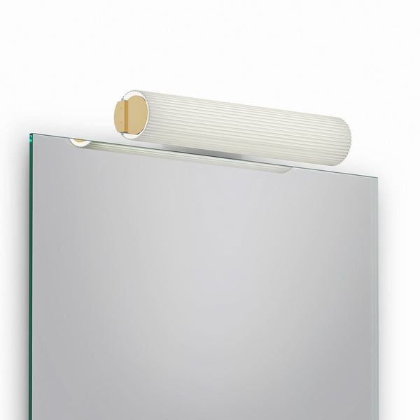 Applique murale LED Ray en laiton, doré mat, hauteur 47 cm