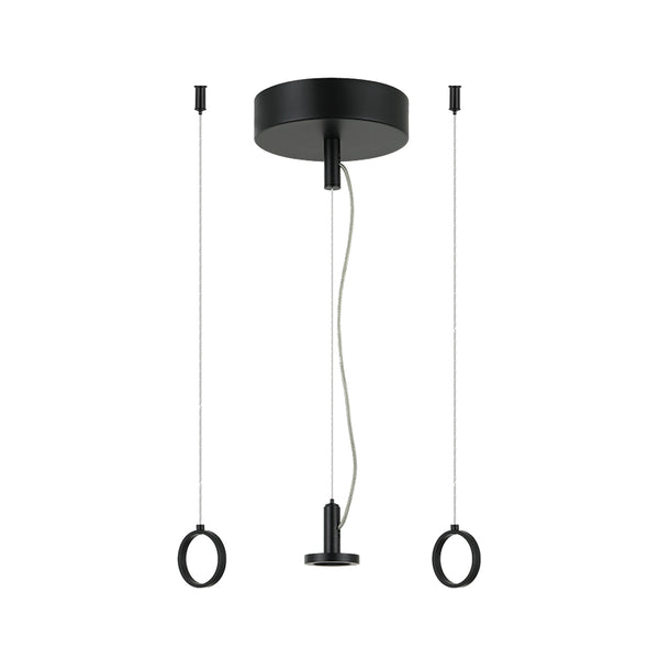 Base pour Suspension Plug&Play Dimmable 20-32W ZAMBELIS DESIGN Noir Mat 25105