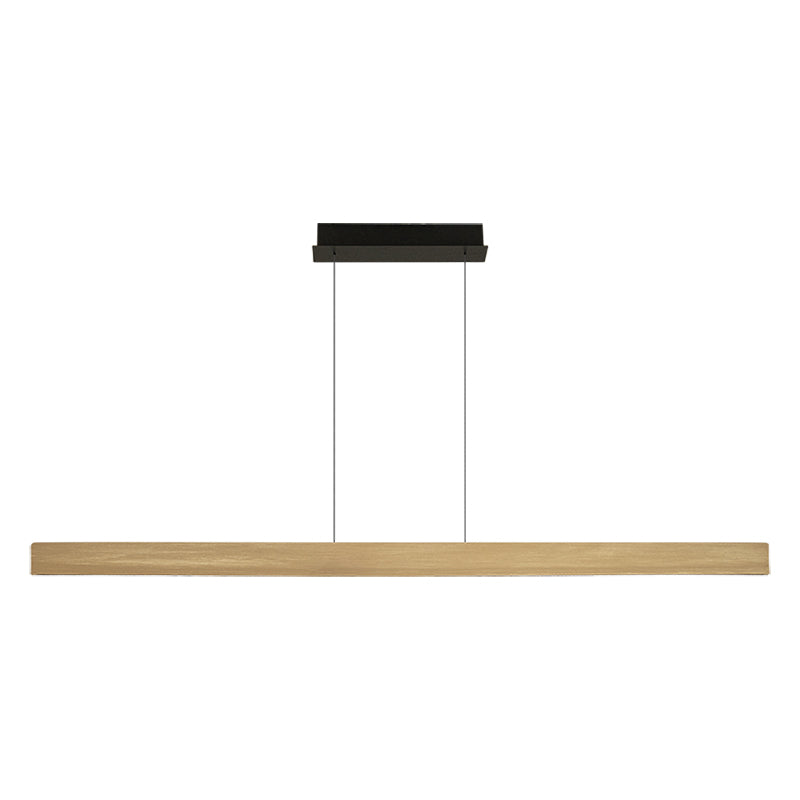 Produit de face sur fond blanc, barre en bois et fixation plafond noire