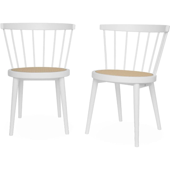 Chaises Blanches Bois Cannage | Designix - 3333    - https://designix.fr/