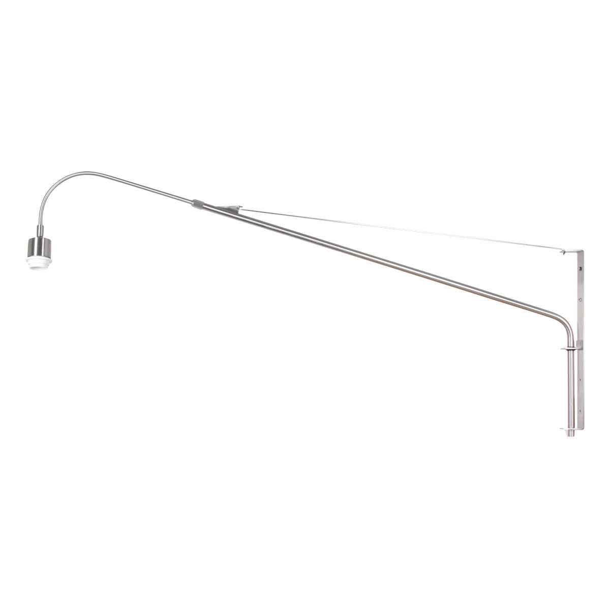 Applique murale couleur acier Elegant Classy 2574ST sans abat-jour avec douille E27