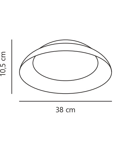 Plafonnier Nivora 38 blanc