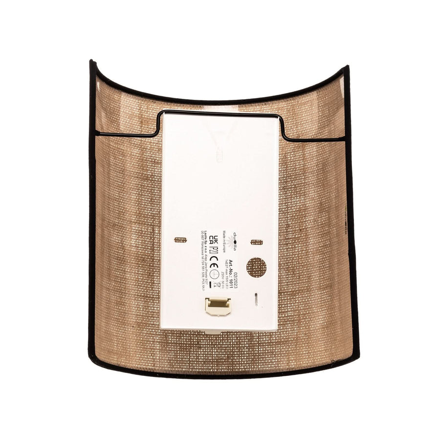Applique murale Jute&black en tissu, brun et noir, hauteur 24 cm