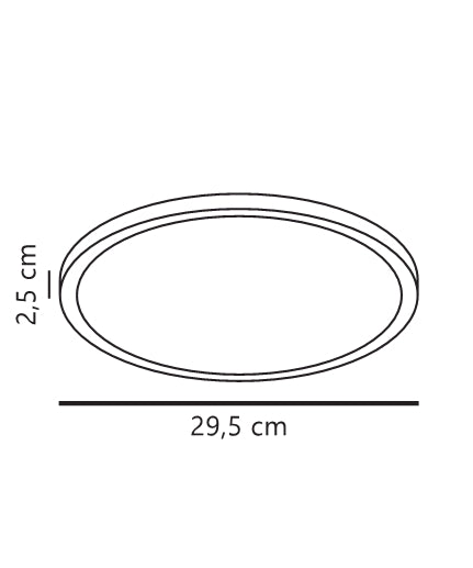 Plafonnier extérieur LED Oja 29 Outdoor Round noir, IP54