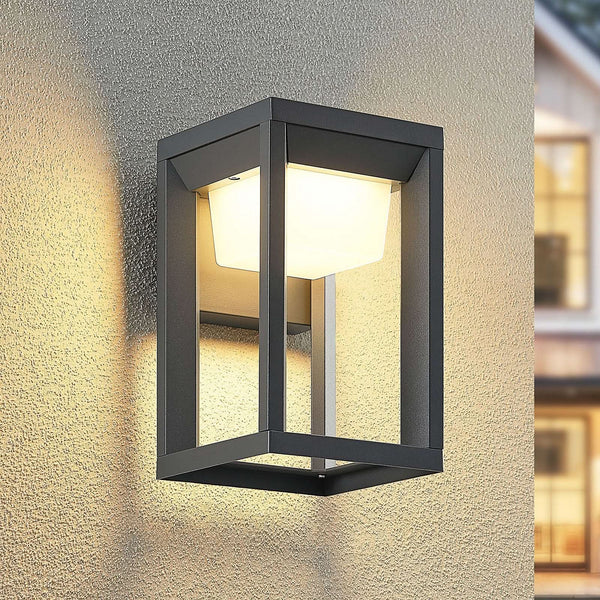 Applique d'extérieur LED en aluminium, gris foncé, hauteur 23 cm, IP54