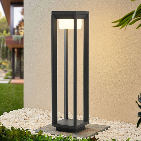 Borne lumineuse d'extérieur LED en aluminium, gris foncé, hauteur 60 cm, IP54