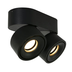 Spot Moderne 2 Lumières Noir