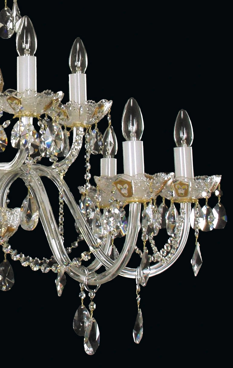 Lustre en cristal taille