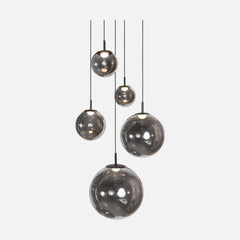 Suspension cascade escalier noire, câble 350 cm Ø 60 cm | Bollique Cascade