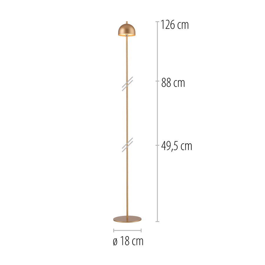 Lampadaire Bellis doré