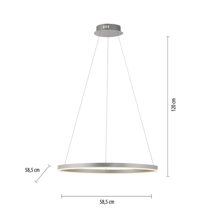 Suspension Ritus aluminium, L 58,5 cm