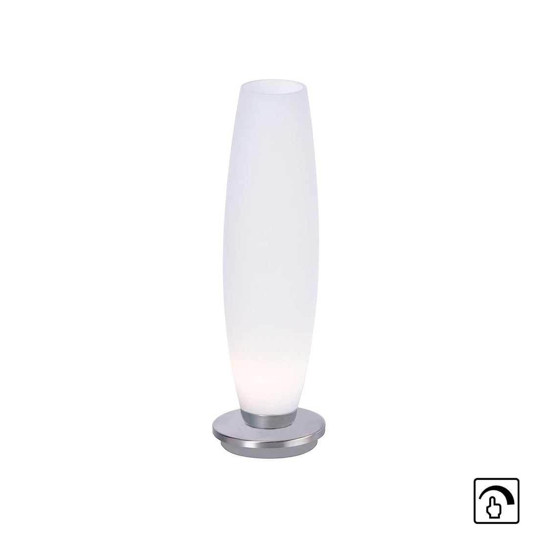 Lampe à poser Tyra acier, verre
