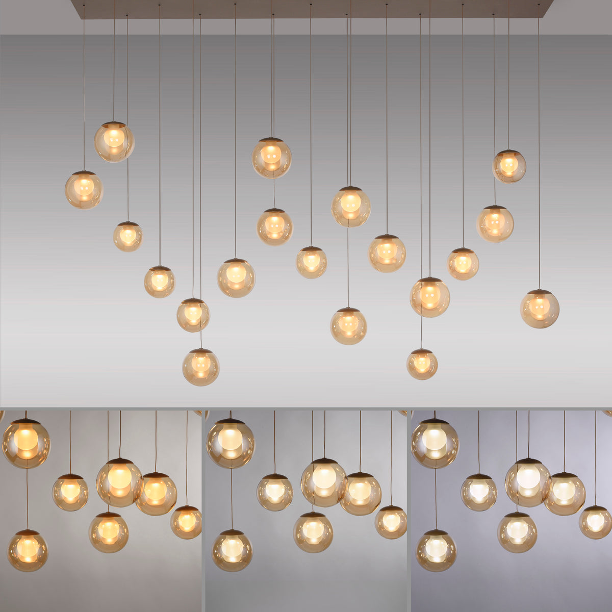Suspension Pure Popup marron, P 150 cm