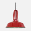 Suspension rouge réglable, abat-jour cloche métal Ø 42 cm, cuisine | Mexlite