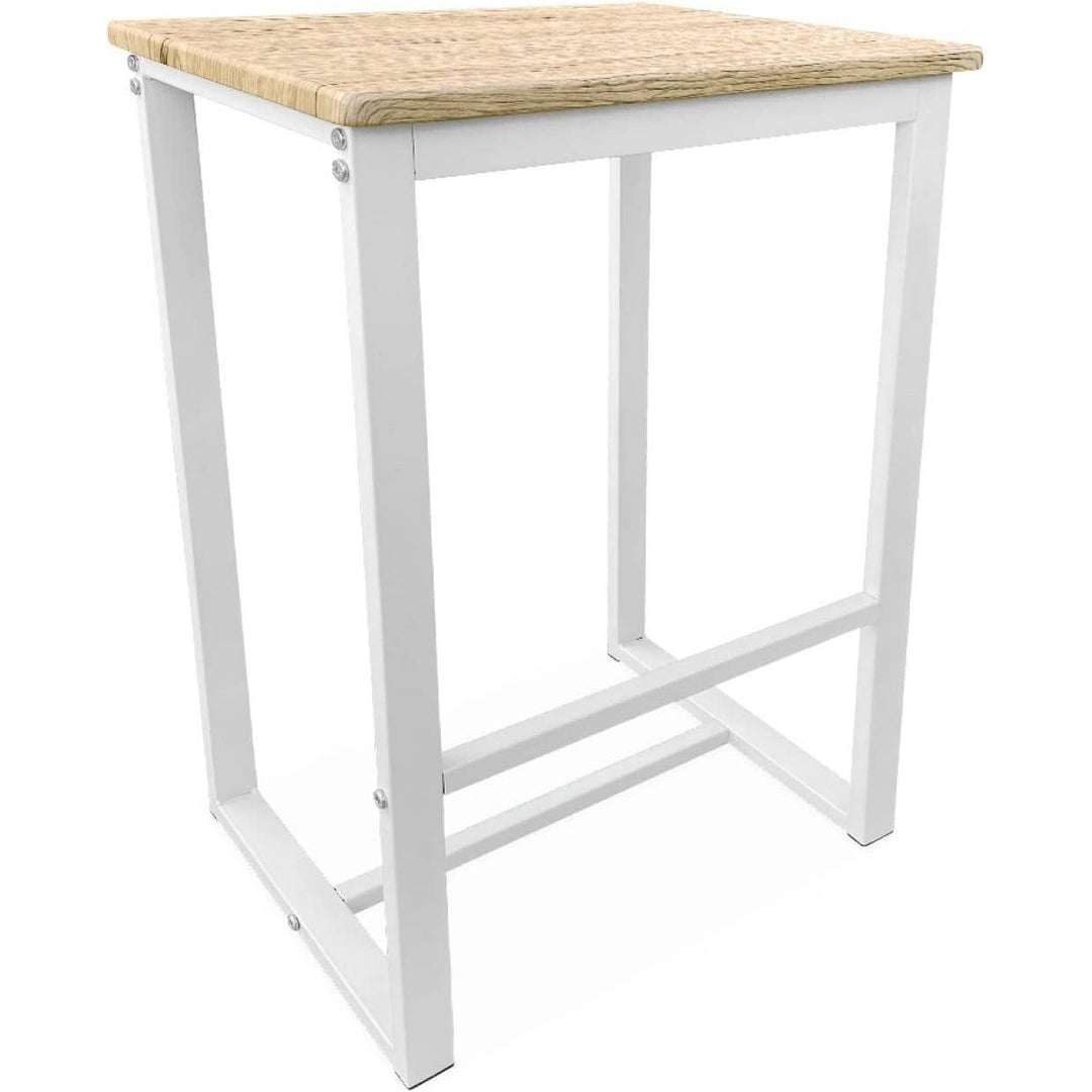 Alice'S Home - Set Table Haute Carré - Loft - Avec 2 Tabourets De Bar. Acier Et Décor Bois. Encastrable. Design | Designix - Amazon    - https://designix.fr/