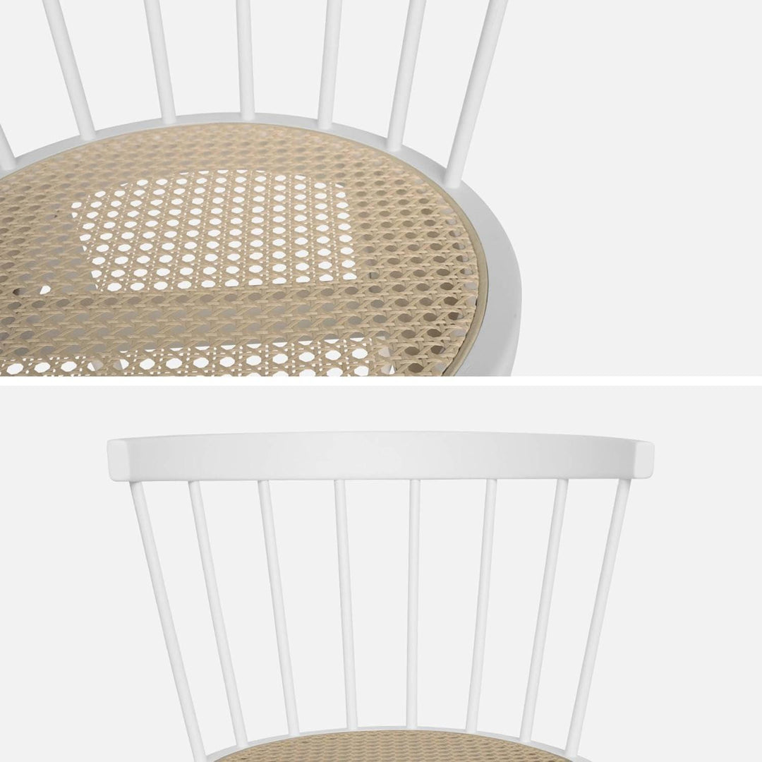 Chaises Blanches Bois Cannage | Designix - 3333    - https://designix.fr/