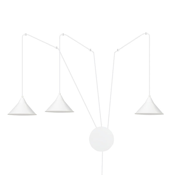 Suspension Abramo 3 lumières blanche