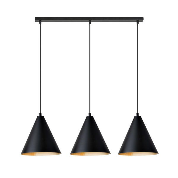 Suspension Rebel noire et dorée