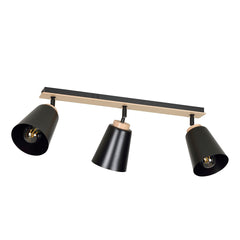 Spot Atlas 3 lumières noir