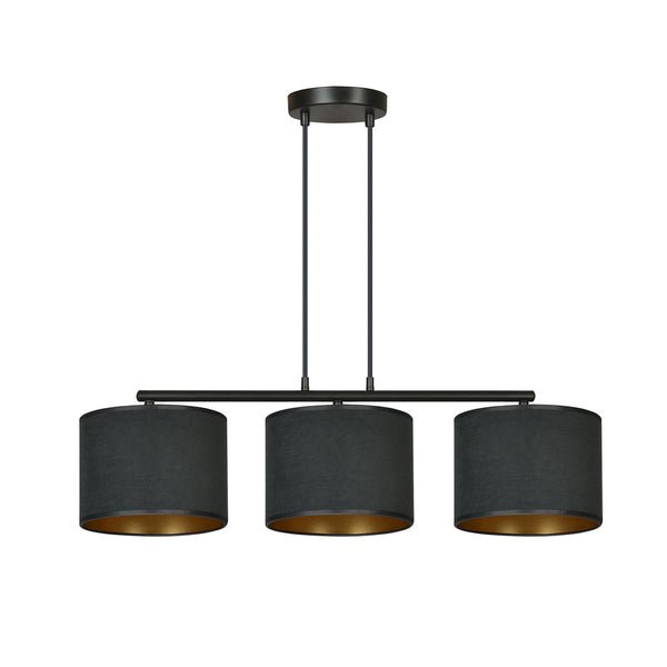 Suspension Hilde 3 lumières noire