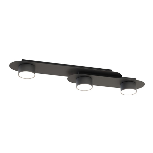Suspension Stilo 3 lumières noire