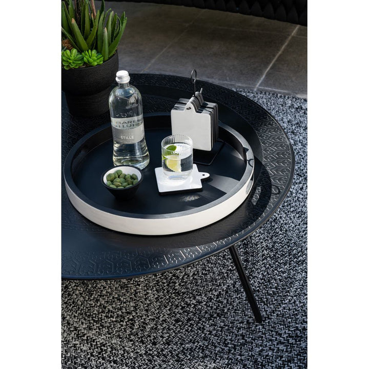 Table à 3 pieds en métal noir de grande taille | Designix -     - https://designix.fr