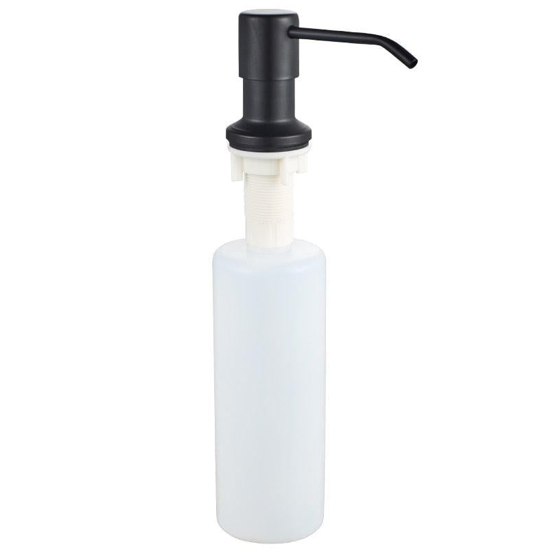 300ML Matte Black Soap Dispenser For Kitchen Sink Refill From The Top Above Counter With Liquid Bathroom Basin Soap Bottle Pump | Designix - 0 China black bottle 300ml - https://designix.fr/