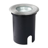 Spot encastré de sol d'extérieur LED DLS, acier inoxydable, Ø 11,5 cm