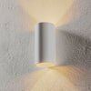 Applique d'extérieur LED DLS Tubo en aluminium, blanc, 2 lumières, Ø 9 cm, IP54