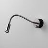 Applique murale LED DLS Zooom T en laiton, noir, Ø 6 cm