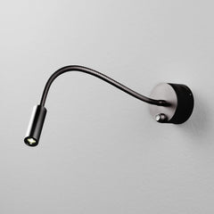 Applique murale LED DLS Zooom T en laiton, noir, Ø 6 cm