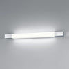 Applique murale LED DLS Supreme en acier, hauteur 4,2 cm, IP44, acier inoxydable poli, 3000 K, 14 W