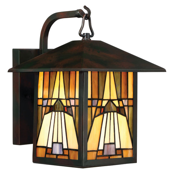 Applique d'extérieur Inglenook en verre, bronze, hauteur 31,4 cm, IP44