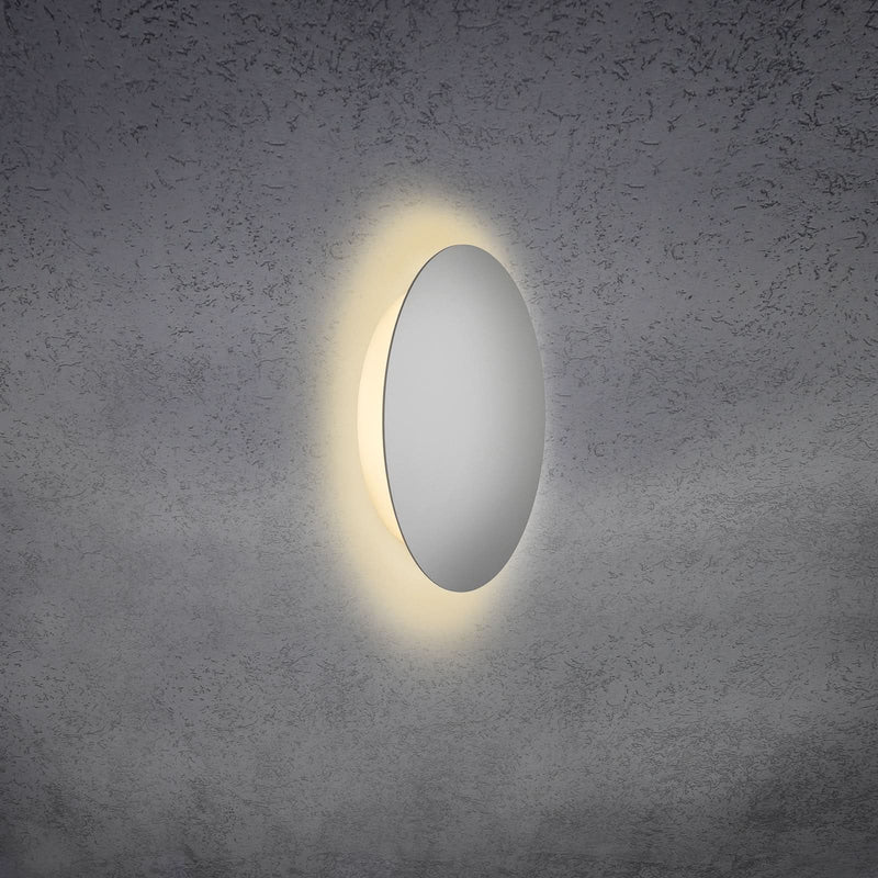 Applique murale LED Blade en aluminium, argenté mat, Ø 24 cm