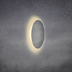Applique murale LED Blade en aluminium, gris clair, Ø 24 cm