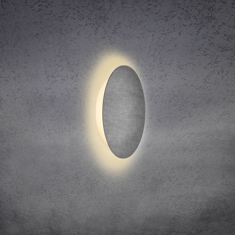 Applique murale LED Blade en aluminium, gris clair, Ø 24 cm