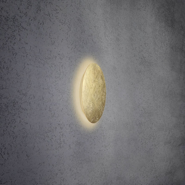 Applique murale LED Blade en aluminium, doré, Ø 34 cm