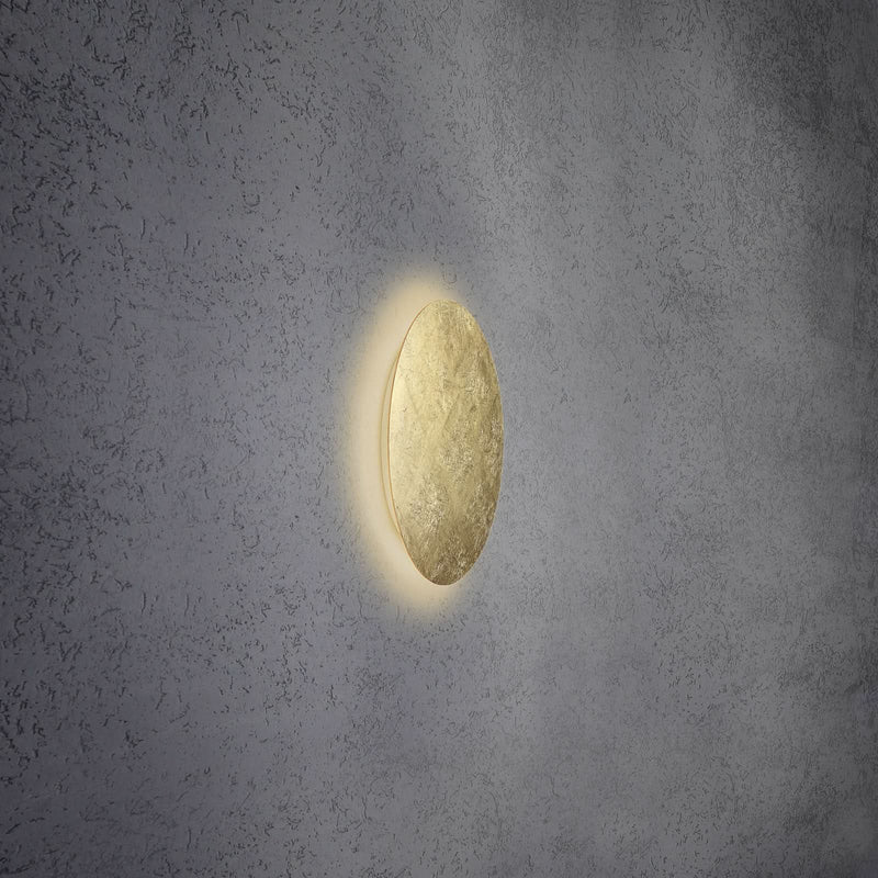 Applique murale LED Blade en aluminium, doré, Ø 34 cm