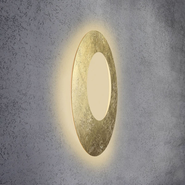 Applique murale LED Blade Open en aluminium, doré, Ø 79 cm