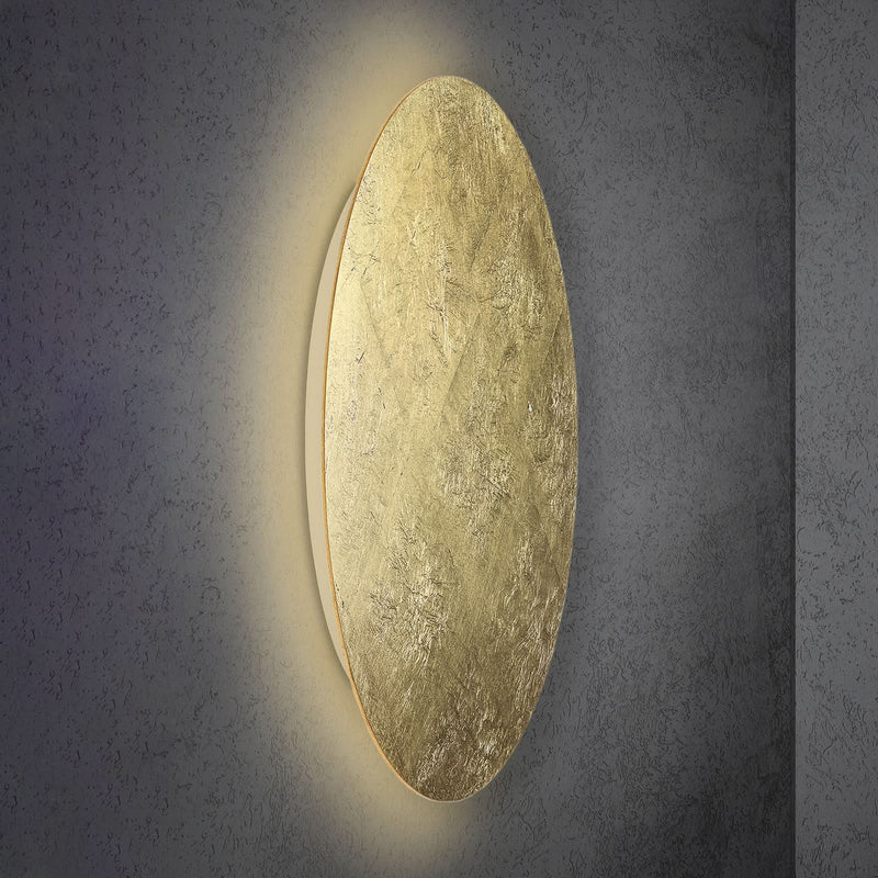 Applique murale LED Blade en aluminium, doré, Ø 95 cm