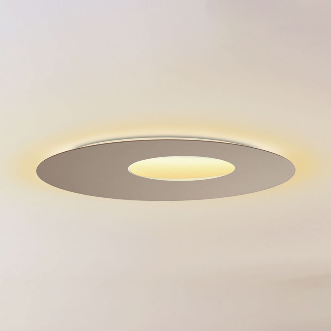 Applique murale LED Blade Open en aluminium, taupe, Ø 59 cm