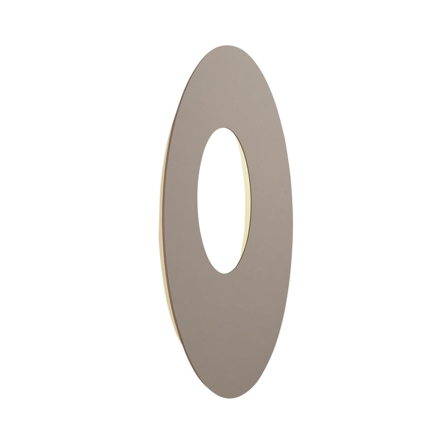 Applique murale LED Blade Open en aluminium, taupe, Ø 59 cm