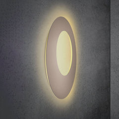 Applique murale LED Blade Open en aluminium, taupe, Ø 79 cm