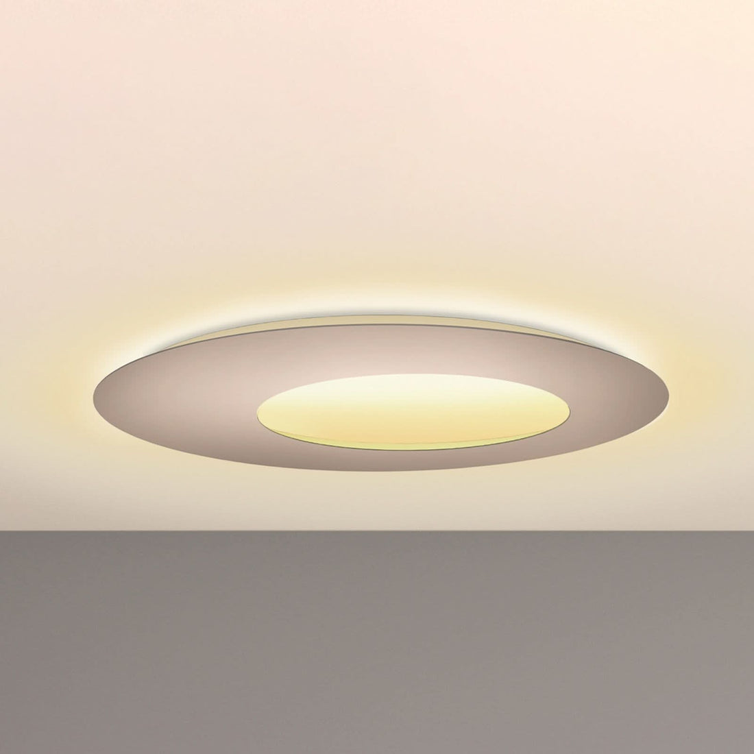 Applique murale LED Blade Open en aluminium, taupe, Ø 79 cm